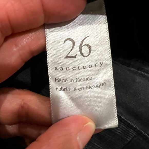 Sanctuary button fly washed black denim jean skirt - Picture 4 of 4